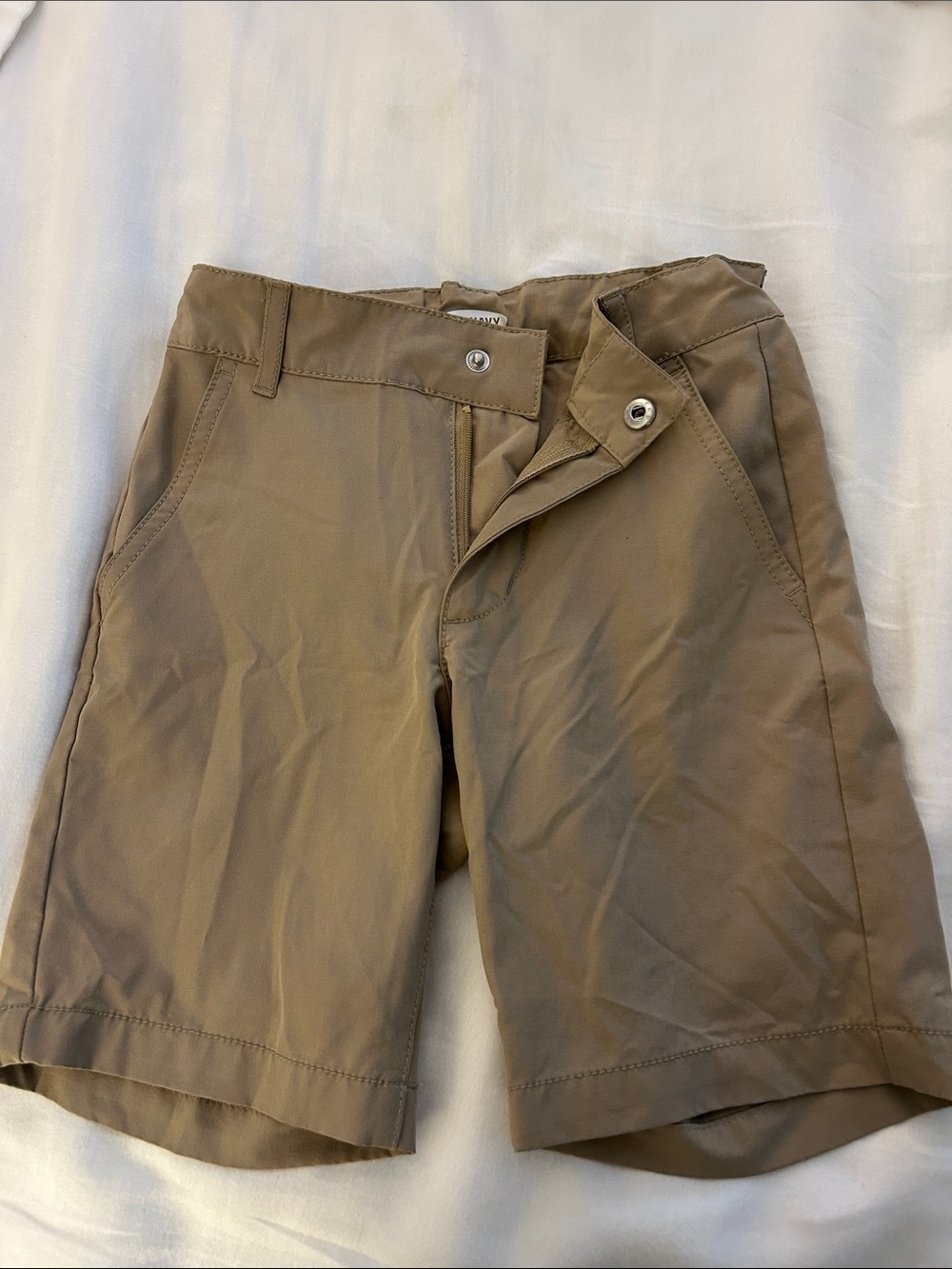 Old Navy Boys Tan/Khaki Flat-Front Shorts